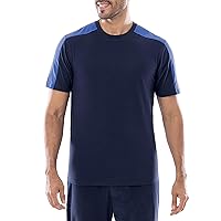 IZOD Men's Cotton Polyester Sueded Jersey Knit Short Sleeve Sleep Lounge T-Shirt
