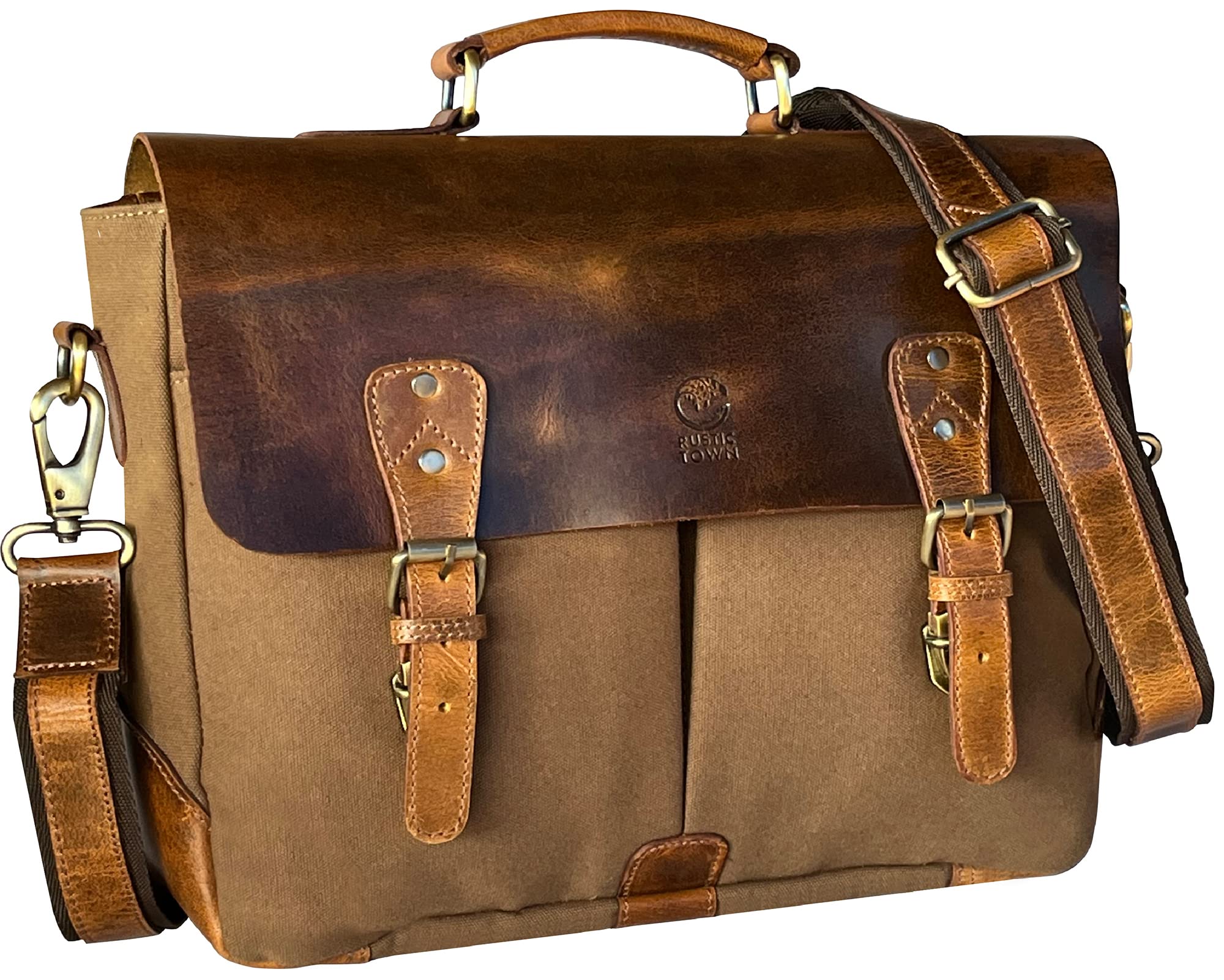 Campaign Waxed Canvas Briefcase | Mission Mercantile