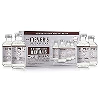 MRS. MEYER'S CLEAN DAY Multi-Surface Everyday Cleaner Concentrated Refills, 4 Concentrated Refills (2 Fl. Oz. each), Eco Friendly, Lavender Scent, Makes 64 Fl. Oz. Total