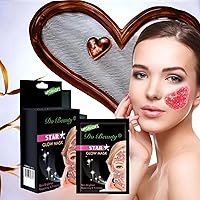 Hologram Peel-Off Face Masks, Glitter Peel-Off Mask, Toning & Calming - Exfoliate, Unclog Pores, Correct Dark Spots, Regenerate & Rehydrate for a Lustrous Complexion (Rose)