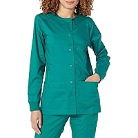 Amazon Essentials Women's Scrub Snap Jacket (Available in Plus Size)