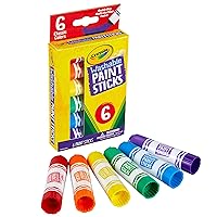Washable Paint Sticks, No Water Required, Paint Set for Kids, Art Supplies, 6 Count