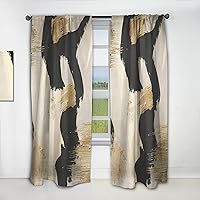 Curtains 'Glam Collage II' Curtains for Bedroom, Curtains for Living Room, Curtains & Drapes - Thermal Insulated - Single Panel-52x90