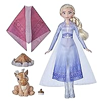 Disney Frozen 2 Elsa's Campfire Friend, Elsa Doll with Dress and Long Blonde Hair, Baby Reindeer, Fashion Doll Accessories, Toy for Kids 3 Years Old and Up