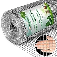 AMAGABELI GARDEN & HOME Hardware Cloth 1/2 inch 48inx50ft 19 Gauge Square Chicken Wire Galvanizing After Welding Fence Mesh Roll Raised Garden bed Plant Supports Poultry Netting Cage Snake Fence JW007