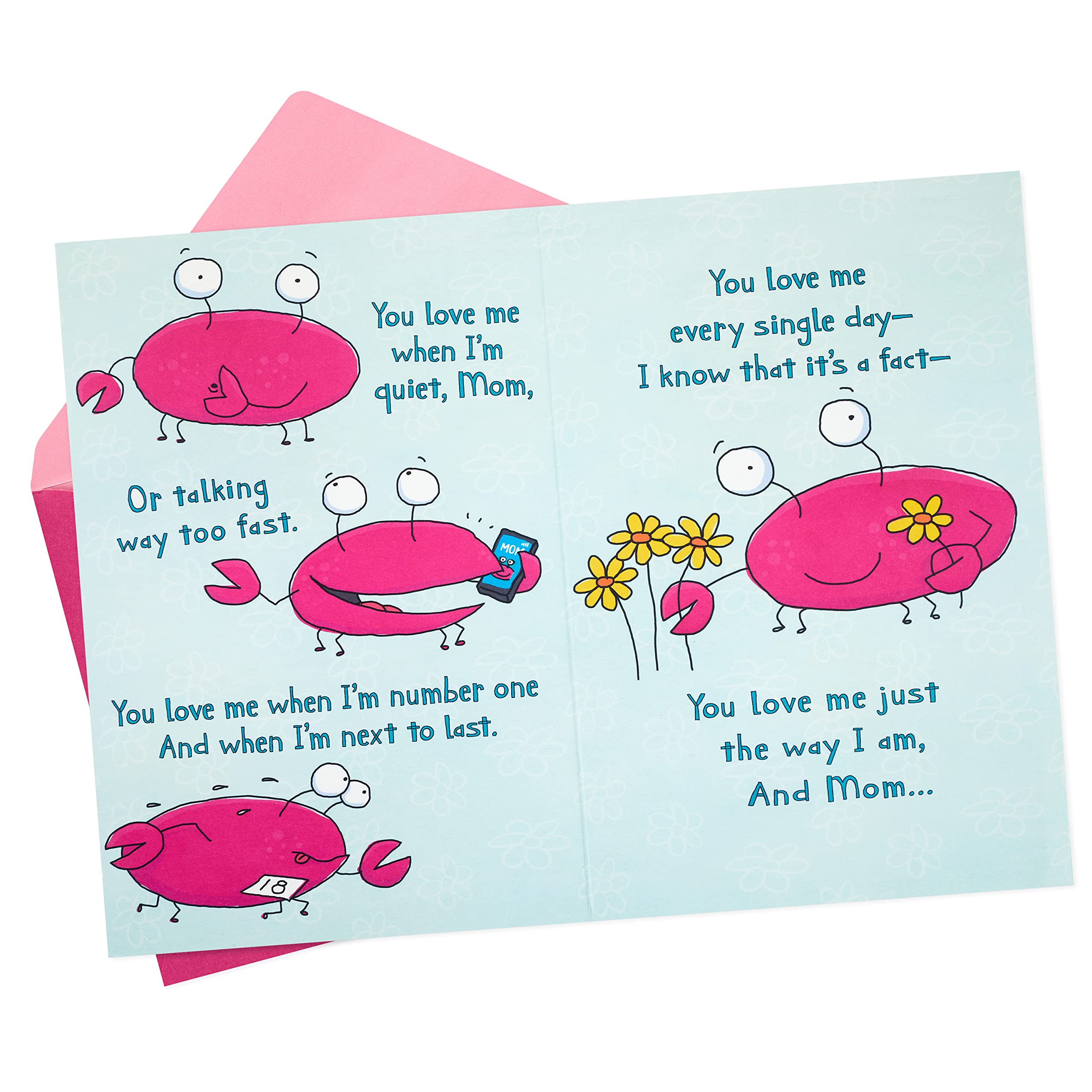 Hallmark Birthday Card for Mom (Pop Up Crab)