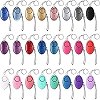 24 Pcs Sound Personal Alarm 130DB Alert Alarm Keychain with LED Lights for Women, Men, Kids (Mixed Color)