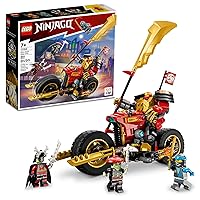 LEGO NINJAGO Kai’s Mech Rider EVO 71783, Upgradable Ninja Motorbike Toy, Mech Action Figure and 2 Bone Warrior Minifigures, Collectible Toys for Kids 7 Plus Years Old