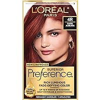 Superior Preference Fade-Defying + Shine Permanent Hair Color, 4R Dark Auburn, Pack of 1, Hair Dye
