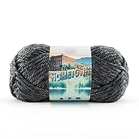 Lion Brand Yarn Hometown Yarn, Bulky Yarn, Yarn for Knitting and Crocheting, 1-Pack, Chicago Charcoal