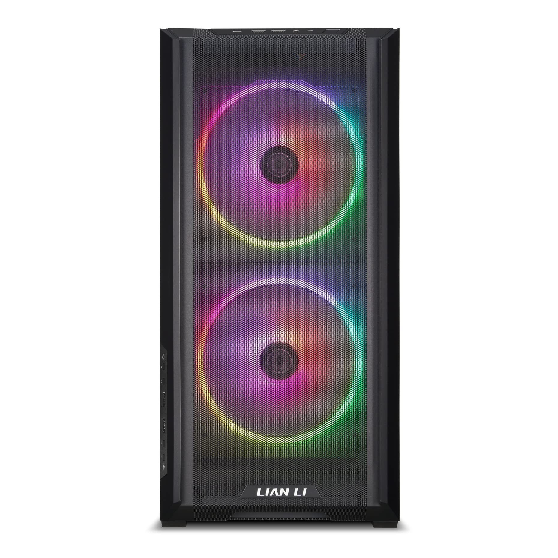 Lian Li Lancool 216 RGB Black Steel (with Fan Controller)/Tempered Glass ATX Mid Tower Computer Case,2X 160 mm ARGB Fans Included -LANCOOL 216RC-X