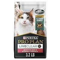 Purina Pro Plan Allergen Reducing, High Protein Cat Food, LIVECLEAR Turkey and Oatmeal Formula - 3.2 lb. Bag
