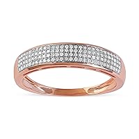 Diamond Men's Wedding Band in 10K Gold 1/3 Ct TDW I2 Clarity, IJ Color