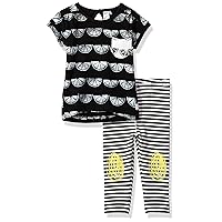 Petit Lem Girls' Lemon Baby 2pcs Tunic and Legging Knit