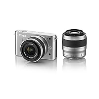 Nikon 1 J1 10.1 MP HD Digital Camera System with 10-30mm VR and 30-110mm VR 1 NIKKOR Lenses (Silver)