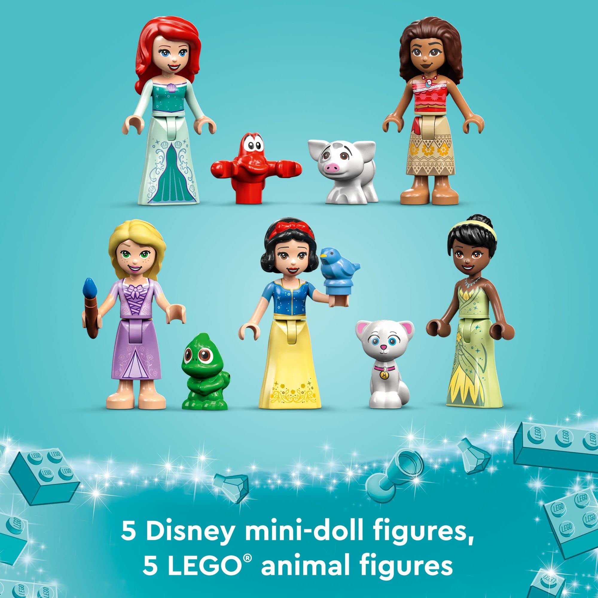 LEGO Disney Princess Ultimate Adventure Castle Building Toy 43205, Kids Can Build a Toy Disney Castle, Includes 5 Disney Princess Mini-Dolls, Ariel, Rapunzel and Snow White, Disney Gift for Boys Girls