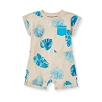 Burt's Bees Baby Baby Boys Short Sleeve Rompers, 100% Organic Cotton One-piece Coverall and Layette Set