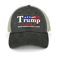 Trump 2024 Hat Take America Back Denim Mesh Back Snapback Hat Adjustable Trucker DAD Baseball Cap