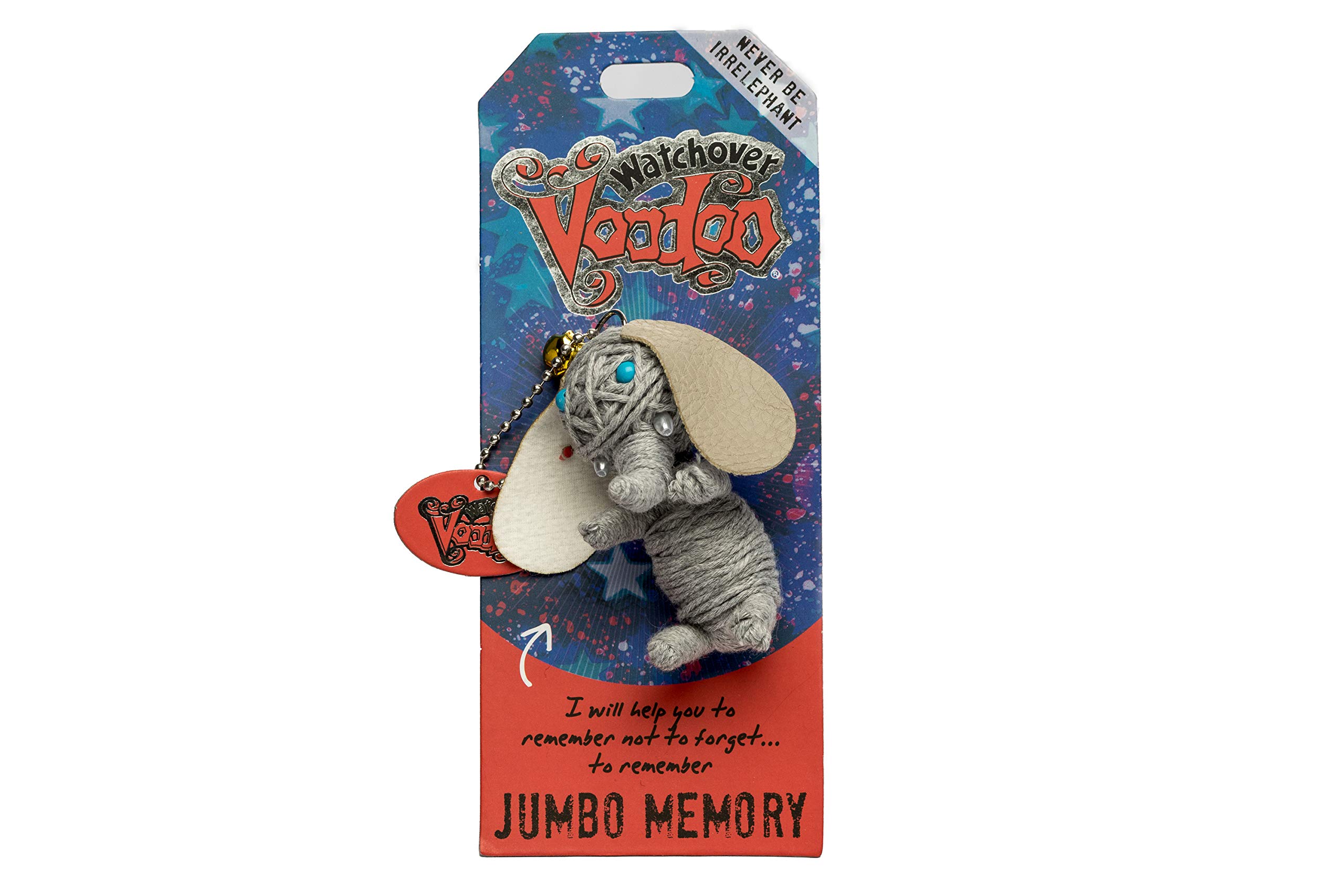 Watchover Voodoo - String Voodoo Doll Keychain – Novelty Voodoo Doll for Bag, Luggage or Car Mirror - Jumbo Memory Voodoo Keychain, 5 inches