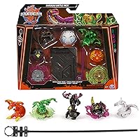 Bakugan Battle 5-Pack, Special Attack Trox, Nillious, Dragonoid, Wing, Ventri; Customizable, Spinning Action Figures, Kids Toys for Boys and Girls 6 and up