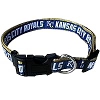 MLB Kansas City Royals Licensed PET COLLAR- Heavy-Duty, Strong, and Durable Dog Collar. Available in 29 Baseball Teams and 4 Sizes