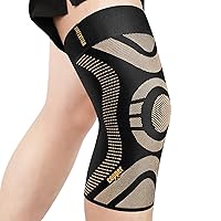 Compression Knee Brace for Women & Men - Copper Knee Brace for Women Running Knee Pain,Knee Sleeves for Men Sports Workout Knee Braces for Arthritis Pain Relief & Meniscus Tear Acl[SINGLE](Large)