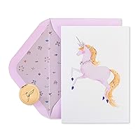 Papyrus Blank Cards with Envelopes, Sophisticated Unicorn (12-Count)