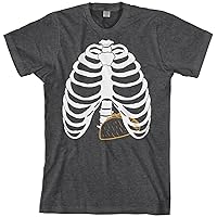 Threadrock Men's Taco Skeleton Rib Cage Halloween Costume T-Shirt