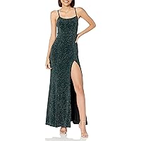 Speechless Women's Sleeveless Maxi Party Dress with Front Slit