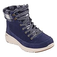 Skechers Women's Glacial Ultra-Timber Snow Boot, Navy/Natural, 11