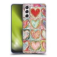 Head Case Designs Officially Licensed Haley Bush Hearts Pattern Painting Soft Gel Case Compatible with Samsung Galaxy S21 5G