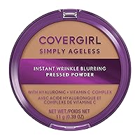 Covergirl Simply Ageless Instant Wrinkle Blurring Pressed Powder, Natural Beige, 0.39 Oz.