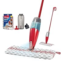 O-Cedar ProMist MAX Microfiber Spray Mop Removes 99% of Bacteria with just Water, Features 1 Extra Refill