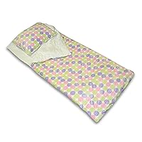 Thro Ltd. Big Dot Collection Microluxe 60 by 65 Sleeping Bag with Attached Pillow, Pink/Purple/Sage Green