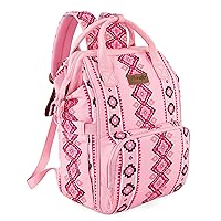 Wrangler Aztec Diaper Bag Backpack Organized Travel Baby Bag with Stroller Strap