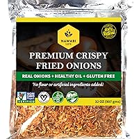 Crispy Fried Onions | 100% Natural (Non-GMO) | Gluten Free | KETO Friendly | No Sodium | Low Carb | Resealable Bag | 32 oz | By Nawabi Life