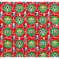 Designware Transformer Sqweek & More on Red Wrapping Paper Gift Wrap (3.33 Feet Wide - 70 Sq Feet)
