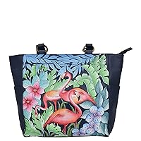 Anna by Anuschka Women's Hand Painted Genuine Leather Large Shoulder Tote