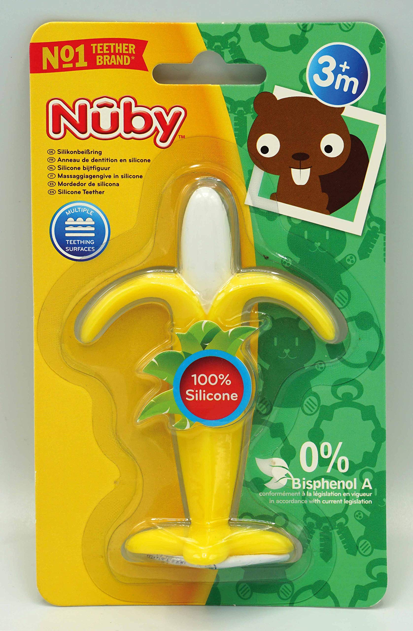 Nuby Soothing Banana Teether, Yellow , 5 Inch (Pack of 1)