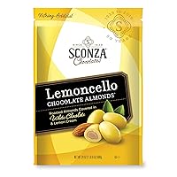 Sconza Lemoncello Lemon Cream & White Chocolate Almonds | Inspired by Italy's Lemon Groves | Made in the USA | Pack of 1 (24 Ounce)