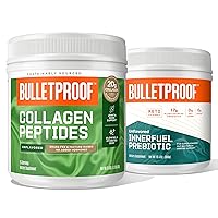 Bulletproof Duo Kit | Collagen Peptides Protein Powder for Skin, Bones and Joints — 18g Protein, 17.6 Oz & InnerFuel Prebiotic Fiber Powder for Gut, Gas Relief, Digestive Health and Immune Support