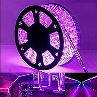 200ft LED Rope Lights Outdoor, 1440 LED Flexible Tube Lights with 8 Modes, Waterproof LED Rope Lighting for Outside, Garden, Patio, Bedroom, Party, Pool, Fences, Indoor Outdoor Decoration (Purple)