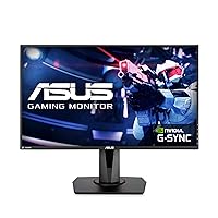 ASUS VG278QR 27” Gaming Monitor, 1080P Full HD, 165Hz (Supports 144Hz), G-SYNC Compatible, 0.5ms, Extreme Low Motion Blur, Eye Care, DisplayPort HDMI DVI (Renewed)