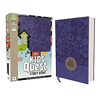 NIrV, Kids' Quest Study Bible, Leathersoft, Blue: Answers to over 500 Questions about the Bible