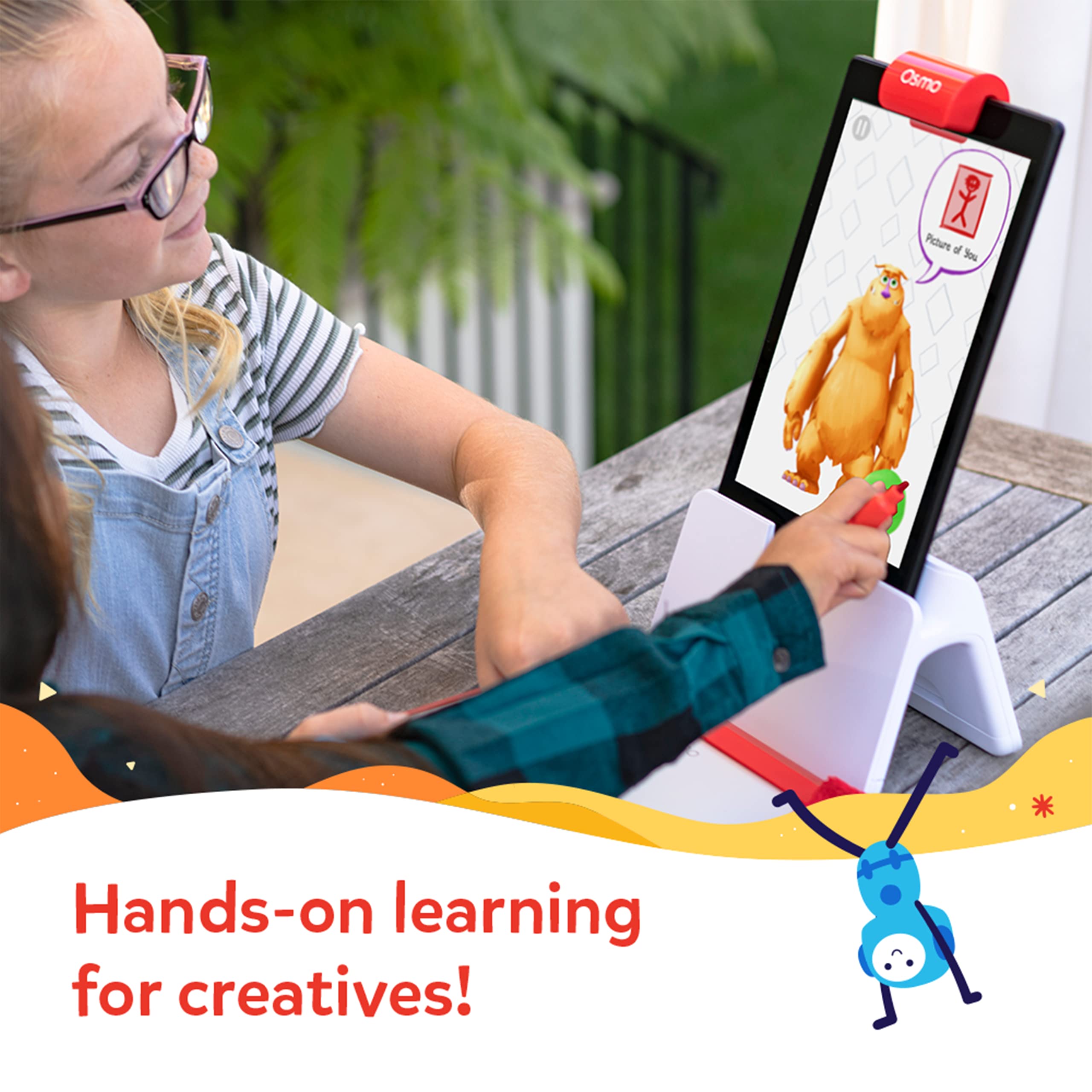 Osmo - Creative Starter Kit for Fire Tablet-3 Educational Learning Games-Ages 5-10-Creative Drawing & Problem Solving/Early Physics-STEM Toy Gifts-Kids(Osmo Fire Tablet Base Included-Amazon Exclusive)