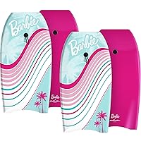 Barbie™ Signature 36in Bodyboard by Wavestorm 2-Pack | Graphic top Deck with high Density Slick Bottom | for Kids and Adults |Foam Construction with Accessories | Basic Leash Included