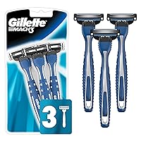 Gillette Mach3 Men's Disposable Razors, 3 Count