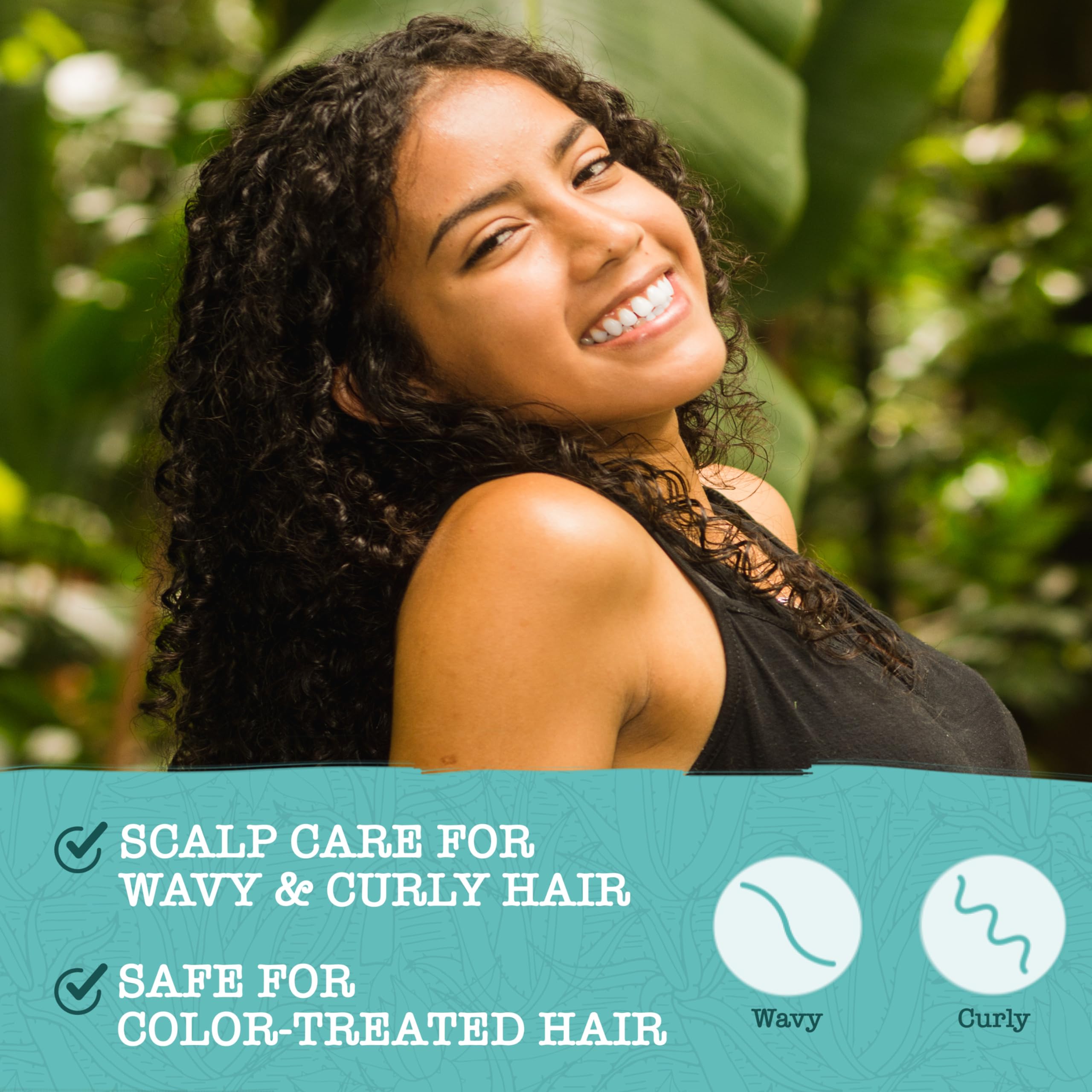 Maui Moisture Scalp Care Clarifying Shampoo, Apple Cider Vinegar Curly Hair Shampoo Moisturizes & Removes Scalp Build-Up, Sulfate-Free Surfactants, 13 fl. oz