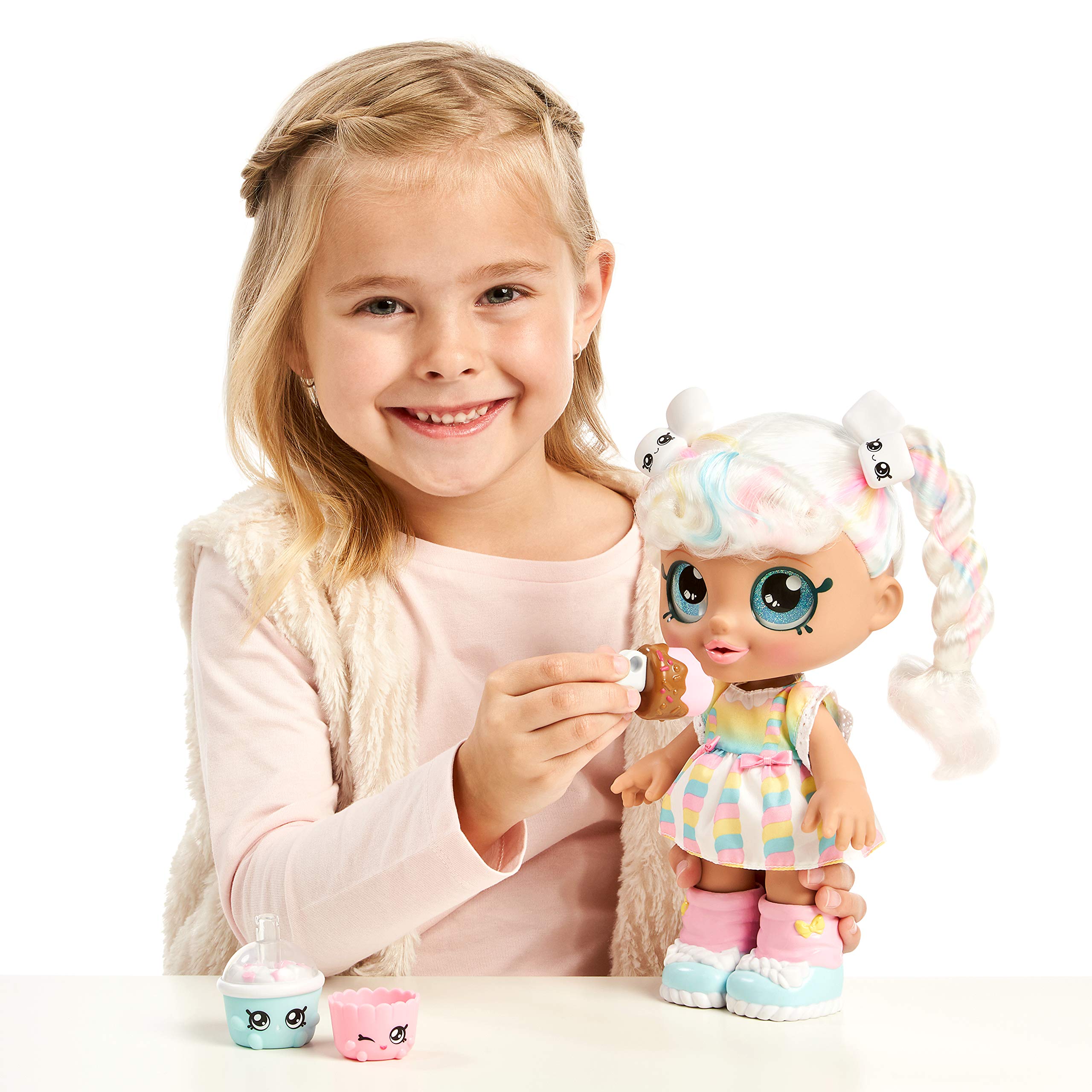 Kindi Kids Snack Time Friends - Pre-School Play Doll, Marsha Mello - for Ages 3+ | Changeable Clothes and Removable Shoes - Fun Play, for Imaginative Kids