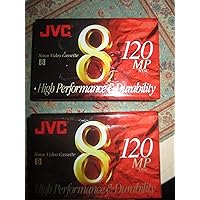 JVC 120-Minute Standard 8mm Camcorder Tapes (2 Pack) (P6120JH2)